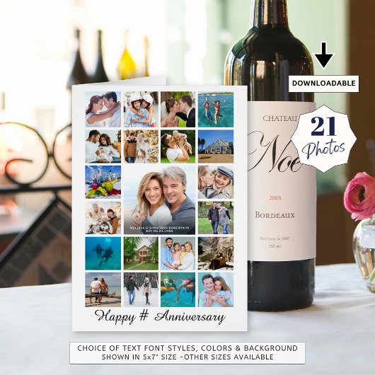 Any Anny Anniversy Photo Collage 21 Photos カスタム Ca