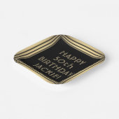 ANY Birthday Party エレガントクラシック金ゴールド ペーパープレート (傾斜あり)