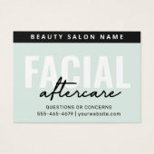 Any Colorティール（緑がかった色）Facial After Care Instruction (正面)