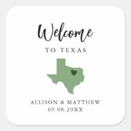 Any Colorテキサス州結婚の歓迎バッグ スクエアシール