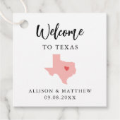 Any Colorテキサス州結婚の歓迎バッグ フェイバータグ (正面)