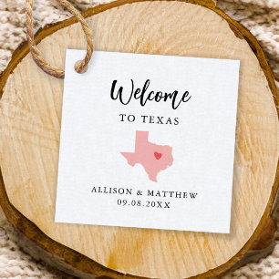 Any Colorテキサス州結婚の歓迎バッグ フェイバータグ