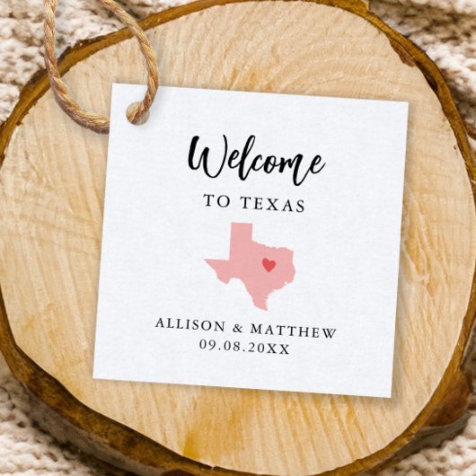 Any Colorテキサス州結婚の歓迎バッグ フェイバータグ