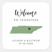 Any Colorテネシー結婚ズ歓迎バッグ スクエアシール (正面)