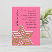 Any Colorバルミツワー大金ゴールド星David 招待状 (スタンド正面)