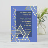 Any Colorバルミツワー大金ゴールド星David 招待状 (スタンド正面)