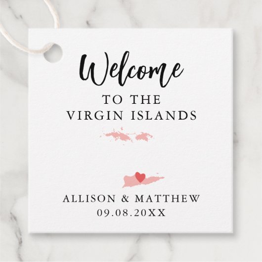 Any Colorヴァージン結婚諸島歓迎バッグ フェイバータグ (正面)