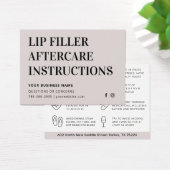 Any Color モダン Lip Filler Botox Aftercare Card (デスク)