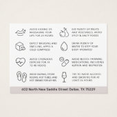 Any Color モダン Lip Filler Botox Aftercare Card (裏面)