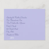 Any Color 結婚's Periwinkle Blue招待状 インビテーションポストカード (裏面)