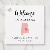Any Color Alabama's Welcome結婚バッグ フェイバータグ (正面)