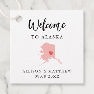 Any Color Alaska's Welcome結婚バッグメッセージカード フェイバータグ