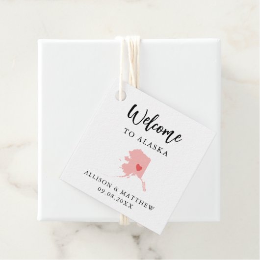 Any Color Alaska's Welcome結婚バッグメッセージカード フェイバータグ (インサイチュ)
