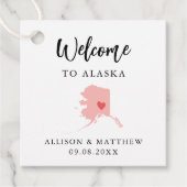 Any Color Alaska's Welcome結婚バッグメッセージカード フェイバータグ (正面)