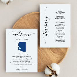 Any Color Arizonaの結婚Welcome Letterの旅程