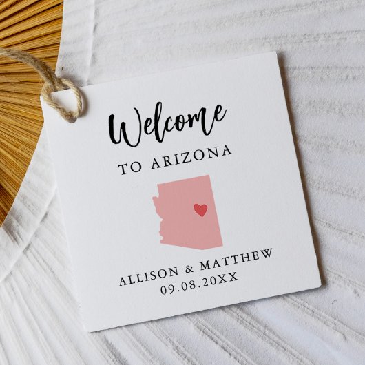 Any Color Arizona結婚's Welcomeバッグメッセージカード フェイバータグ