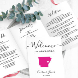 Any Color Arkansasの結婚バッグ歓迎の日程 三つ折りプログラム