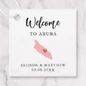Any Color Aruba's Welcome結婚バッグ フェイバータグ (正面)