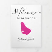 Any Color Barbadosのバッグ結婚歓迎の日程 三つ折りプログラム (カバー)