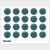Any Color Baroque Envelope Seal Wedding ラウンドシール (シート)