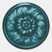 Any Color Baroque Envelope Seal Wedding ラウンドシール (正面)