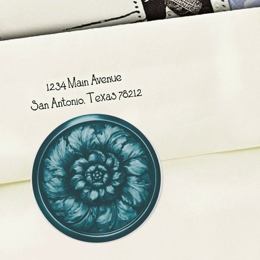 Any Color Baroque Envelope Seal Wedding ラウンドシール