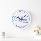 Any Color Bkgホームへようこそ美しいスクリプト ラージ壁時計 (ホーム)