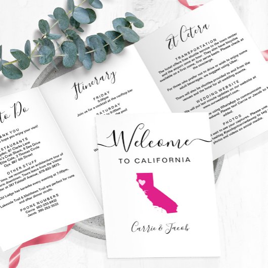 Any Color Californiaのバッグ結婚歓迎の日程 三つ折りプログラム