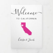 Any Color Californiaのバッグ結婚歓迎の日程 三つ折りプログラム (カバー)