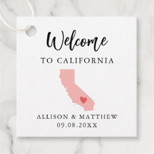 Any Color Californiaの結婚Welcomeバッグ フェイバータグ