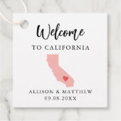 Any Color Californiaの結婚Welcomeバッグ フェイバータグ (正面)