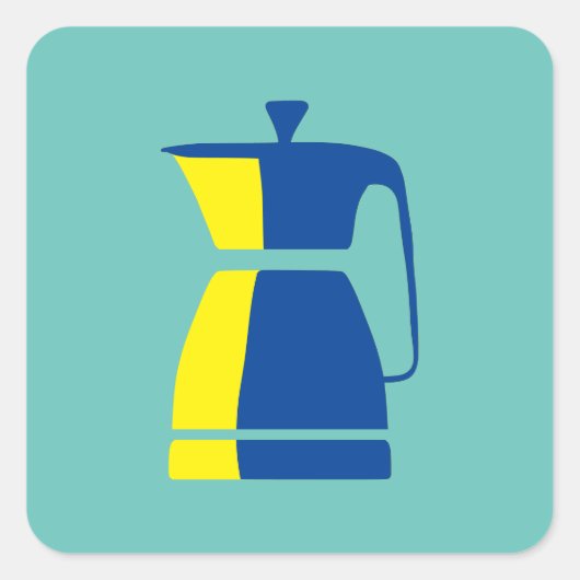 Any Color Coffeeポット スクエアシール (正面)