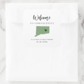 Any Color Connecticutの結婚WelcomeバッグまたはBox スクエアシール (バッグ)