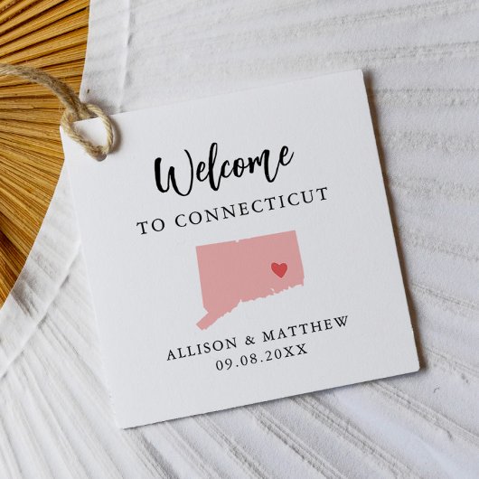 Any Color Connecticutの結婚Welcomeバッグ フェイバータグ