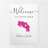 Any Color Costa Ricaの歓迎結婚バッグ日程 三つ折りプログラム (カバー)
