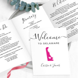 Any Color Delawareの歓迎結婚バッグの日程 三つ折りプログラム