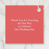 Any Color Delaware 結婚's Welcomeバッグ フェイバータグ (裏面)