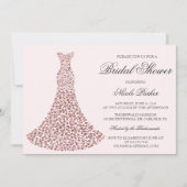 ANY COLOR - Diamond Gown Bridal Shower Invitation 招待状 (正面)