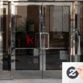 Any Color Dogs Welcome Window Cling ウィンドウサイン (オフィスドア)