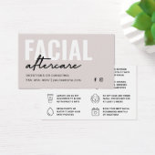 Any Color Facial Aftercare Instructionsカード (デスク)