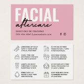 Any Color Facial Aftercare Instructionsカード (正面&裏面)