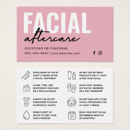 Any Color Facial Aftercare Instructionsカード