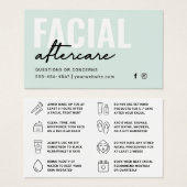 Any Color Facial Aftercare Instructionsカード (正面&裏面)