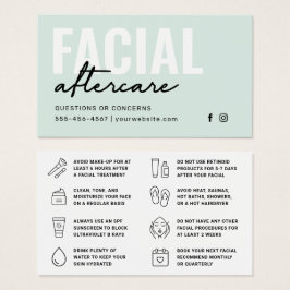 Any Color Facial Aftercare Instructionsカード