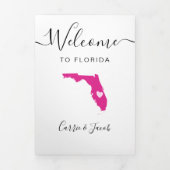 Any Color Floridaの歓迎結婚バッグ日程 三つ折りプログラム (カバー)