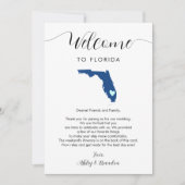 Any Color Florida 結婚's Welcome Letterの旅程 (正面)