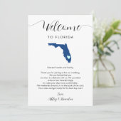 Any Color Florida 結婚's Welcome Letterの旅程 (スタンド正面)