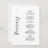 Any Color Georgiaの結婚Welcome Letterの旅程 (裏面)