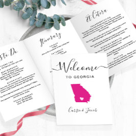 Any Color Georgia'結婚s Welcomeバッグの日程 三つ折りプログラム