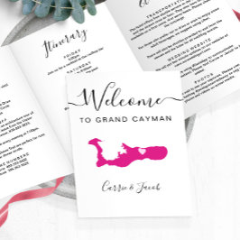 Any Color Grand Cayman'結婚s Welcomeの日程 三つ折りプログラム